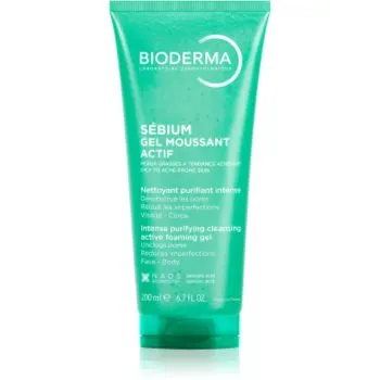 Bioderma Sébium Gel Moussant Actif gel intens pentru curatare pentru ten gras si problematic