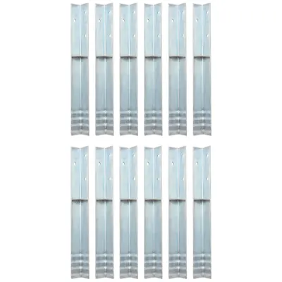 vidaXL Ancore de sol în formă de L, 12 buc, oțel galvanizat, 5x5x50 cm