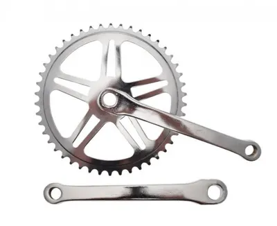 Pedalier biciclete din otel, lungime brat 170mm, 1 viteza, 46z, otel