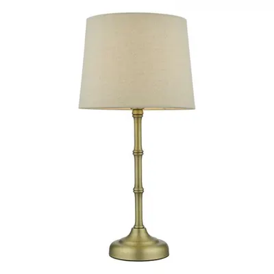 Veioza Cane Table Lamp Antique Brass With Shade