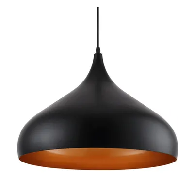 Pendul Minimalist Negru+Orange 1xE27 60W