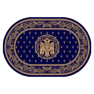 Covor Bisericesc Oval, 250 x 350 cm, Albastru, Lotos 15032/810