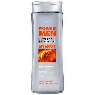 Sampon si gel de dus 3 in 1 Power Men Energy, Joanna | 300 ml