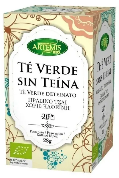 Ceai verde bio fără cofeină, 20 pliculețe filtrante, Artemis Bio