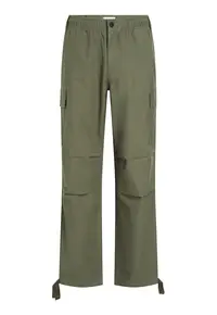 Pantaloni cargo din bumbac - Verde feriga