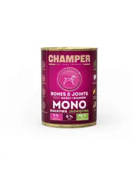 Conserva hrana caini CHAMPER Bones Joints cu miel 400 g monoproteina