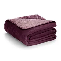 Cuvertură roz-închis matlasată din catifea 170x210 cm Laila – AmeliaHome