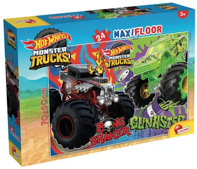 Puzzle de podea pentru copii Lisciani din 24 XXL piese - Hot Wheels