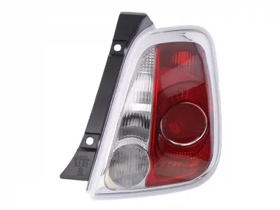 Stop lampa spate Dreapta (P21W R10W, cadru cromat) potrivit ABARTH 500 595 695, 500C 595C 695C; FIAT 500 0.9-Electric 07.07