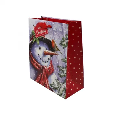 Pungă cadou Crăciun SDE L SNOWMAN