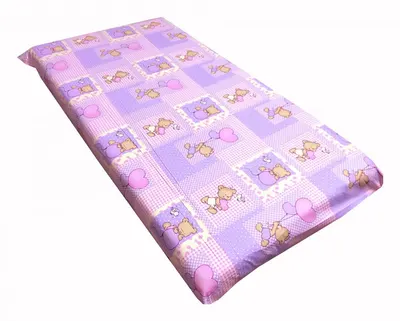 Cearsaf cu elastic pe colt 140x70 cm Ursuleti pe roz