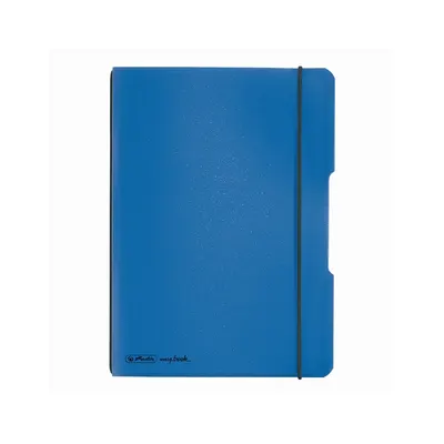 Caiet My.Book Flex A5, 40file, Herlitz albastru deschis transparent, dictando