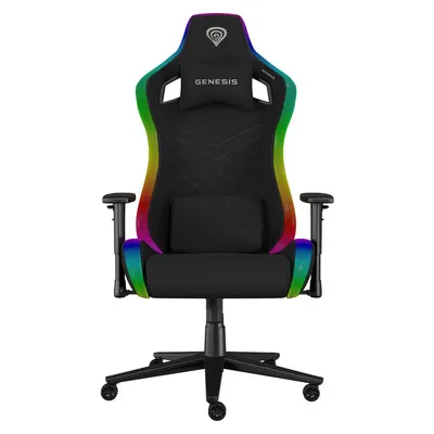 Scaun Gaming Genesis TRIT 660, Textil, Iluminare RGB, Reglabil pe Înălțime, Spătar 160°, Manere 2D, 150 kg, Piston Gaz Clasa 4, Negru
