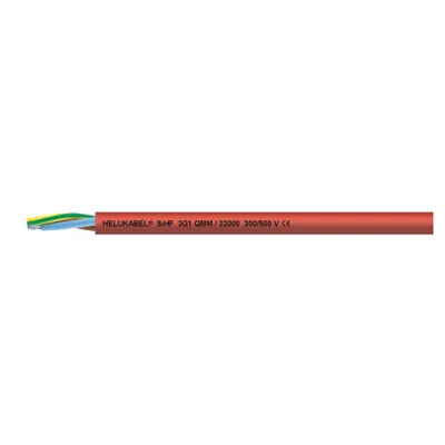 Cablu siliconic HELUKABEL SiHF 3x1.5mm² – conductor litat cositorit, izolat silicon, rezistent la temperaturi extreme -60°C…+180°C