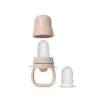 Dispozitiv de hranire Bibs Baby Feeder cu 2 tetine din silicon Blush