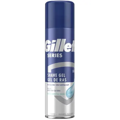 Gel de Ras Gillette Series Sensitive, Revitalizant, Ceai Verde, 200 ml