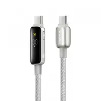 Cablu Date si Incarcare USB-C - USB-C Baseus Vipow Display, 100W, 2m, Gri P10381802851-01