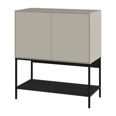 Dulap negru/crem 80x90x40 cm Amira – Marckeric