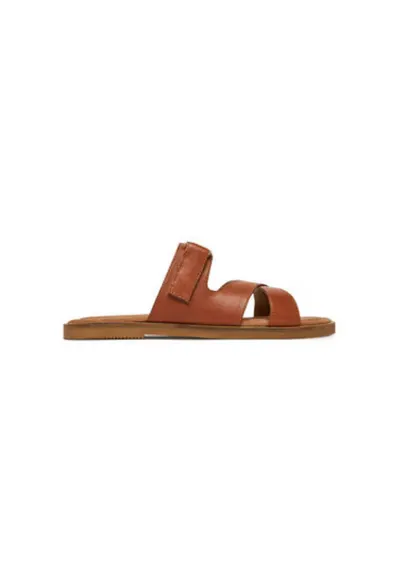 Slapi dama - 2-27109-44 - Piele naturala - Maro - Maro