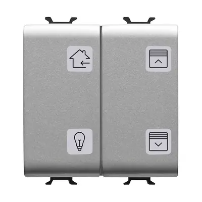 Modul 4 comenzi KNX personalizabile TOUCH - culoare Titaniu 2 module