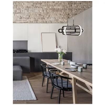 Lampa suspendata ARTE Mat Negru Aluminiu & Acrylic LED 50 Wat 230 Volt 3000Lm 3000K IP20