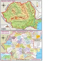Harta fizica si administrativa a Romaniei, A4
