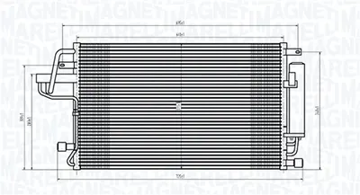 Condensator climatizare (cu uscator) potrivit HYUNDAI TUCSON, TUCSON SUV; KIA SPORTAGE II 2.0-2.7 06.04-01.12