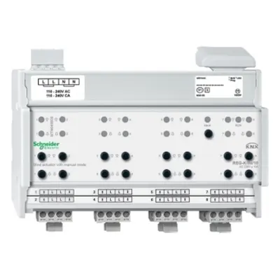 Actuator jaluzele KNX 8x/10A, comanda manuala