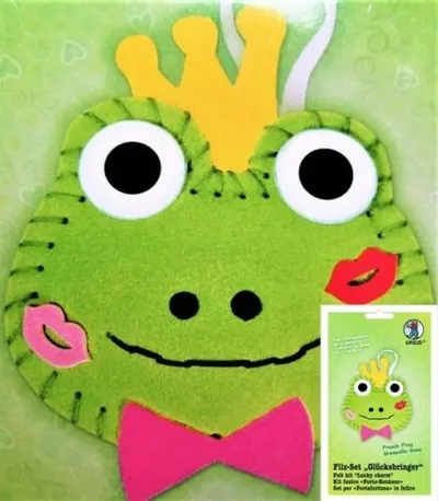 Set creativ prin coasere – Broscuță din fetru, 12 cm