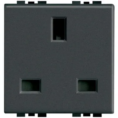 Priza standard britanic 2P+T LiVing Light - 13 A - Antracit - 2 module