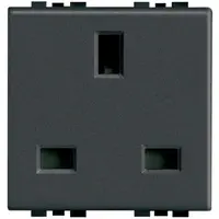 Priza standard britanic 2P+T LiVing Light - 13 A - Antracit - 2 module