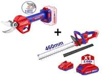 Pachet promo Foarfeca electrica pentru vie + Trimmer gard viu + 1 acumulator cu incarcator Engros