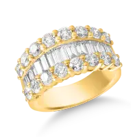 Inel din aur galben cu diamante microsetting de 3.3ct