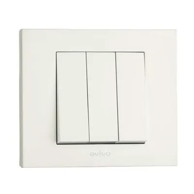 Intrerupator Triplu ST Alb Ovivo Grano, 400-010200-254