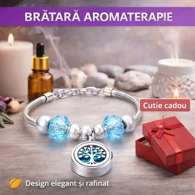 Bratara aromaterapie, tip difuzor pentru uleiuri esentiale V25