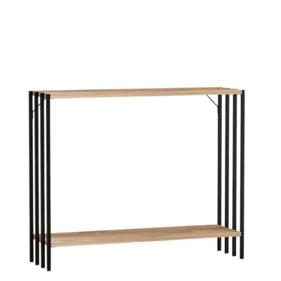 Comoda VERONA, negru + pin atlantic, 90x26x74 cm