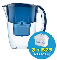 Cană de filtrare apă Aquaphor - Jasper, 190066, 3 filtre, 2,8 l, albastră