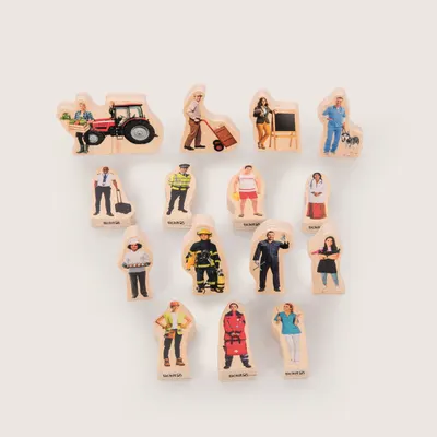 Set de figurine din lemn - Oameni din comunitate