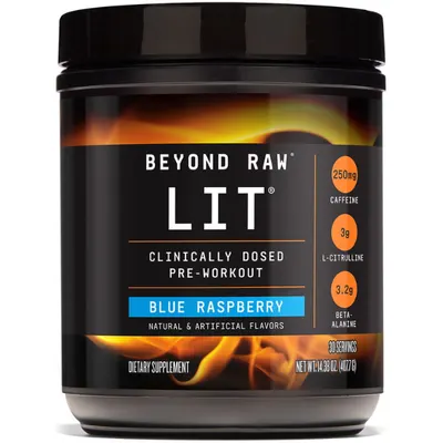 Formula Pre-Workout LIT cu Aroma de Zmeura Albastra 408.9g