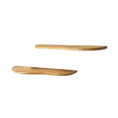 Set rafturi suspendate WAVY 2, stejar, 100x25x2,2 cm