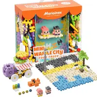Mini constructor de vafe Marioinex - City Center, Food Truck, 148 de piese