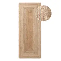 Covor tip traversă în culoare naturală/în culoare naturală deschisă reversibil/țesut manual din iută 80x200 cm Juno – Hanse Home