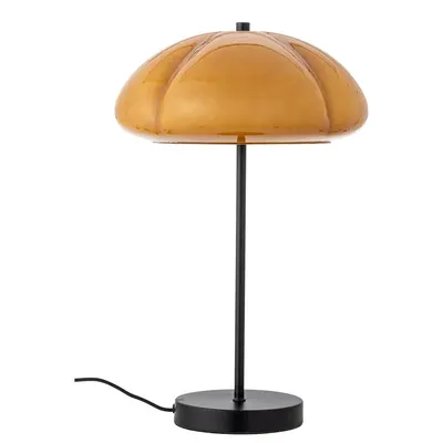 Veioză galben ocru cu abajur din sticlă (înălțime 46,5 cm) Kinoko – Bloomingville