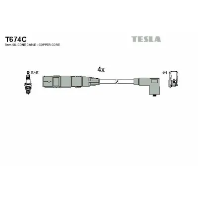 Set cablaj aprindere TESLA T674C