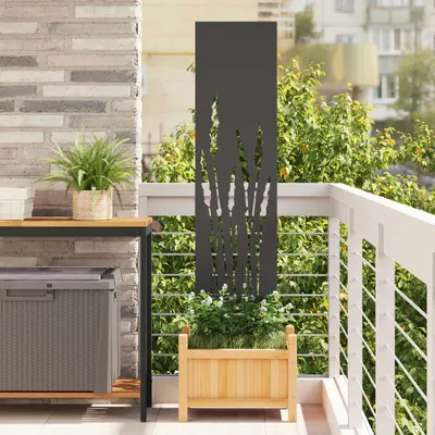 vidaXL Ecran de intimitate pentru grădină Traforaj Negru 32 x 140 cm