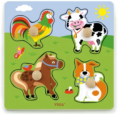 Puzzle cu mânere Viga - Animale de companie