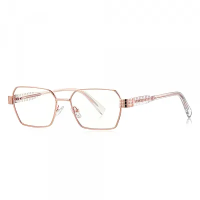 Ochelari De Calculator Dama Techsuit 3161, Anti-Blue Light, Roz Aurii
