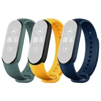 Set 3 curele Bratara fitness Xiaomi Mi Smart Band 5 - Verde, Galben, Albastru - Default Title