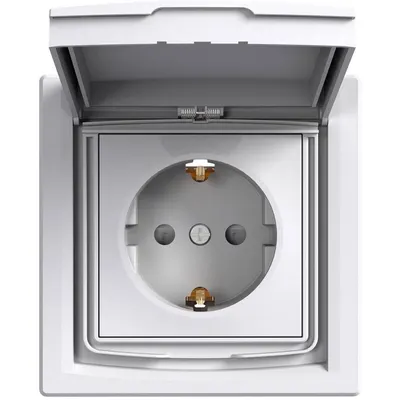 Priza simpla cu obturatoare si capac IP44 incastrata Schneider Asfora EPH3100321