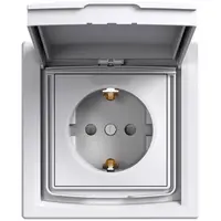Priza simpla cu obturatoare si capac IP44 incastrata Schneider Asfora EPH3100321